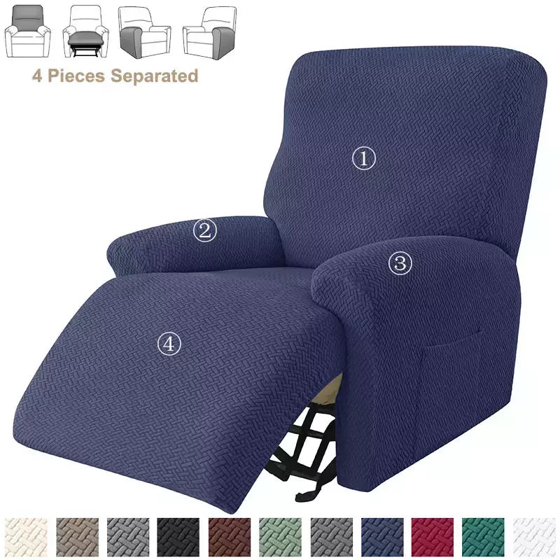 Jacquard Stretch Reclinável Sofá Covers, Poltrona elástica Split, Capa de cadeira antiderrapante, Cadeiras Lazy Boy, Slipcovers para sala de estar
