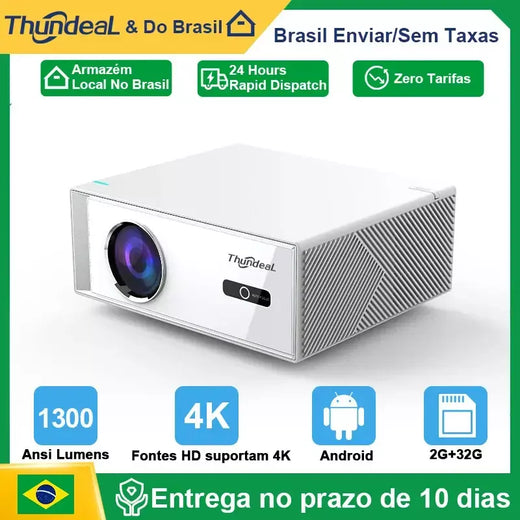 ThundeaL TD95W Projetor 4K Vídeo Full HD 1080P Android WiFi 2G 32G TD95 Home Theater Reunião Filme Jogo Projetor de feixe portátil