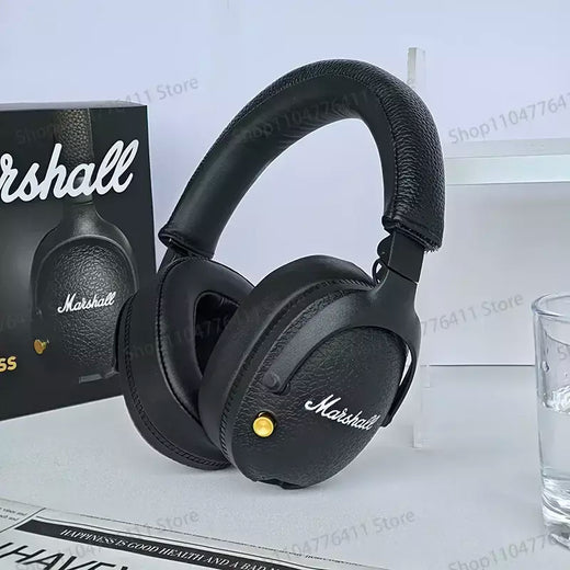 Marshall monitor ii fones de ouvido bluetooth clássico sem fio graves profundos dobrável pop rock retro música microfone fone