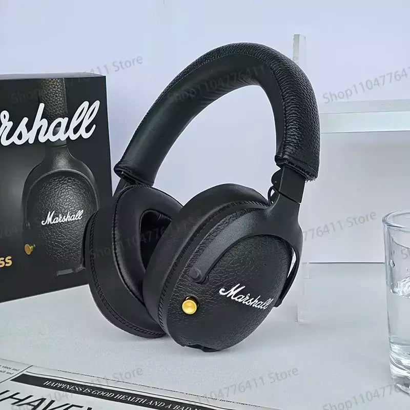 Marshall monitor ii fones de ouvido bluetooth clássico sem fio graves profundos dobrável pop rock retro música microfone fone
