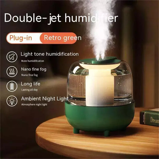 Umidificador de ar de grande capacidade para quarto, Portable USB Water Clipper, Casa com Nightlight, Purificador de ar, Difusor de Aroma