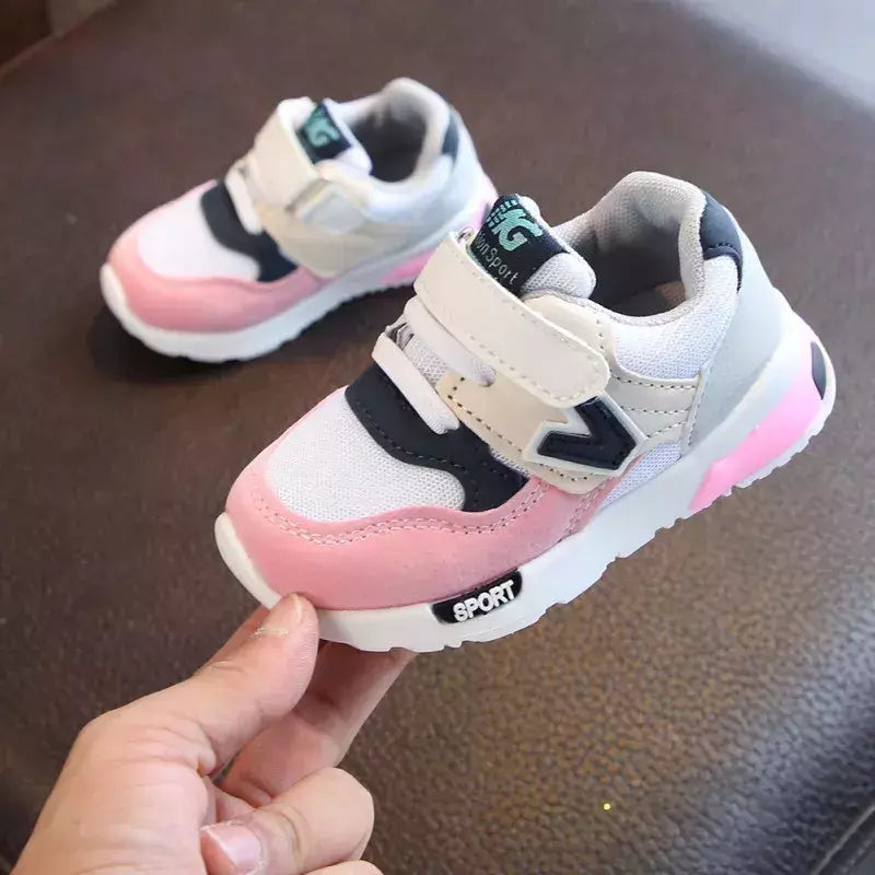 Sapatos de esportes respiráveis para crianças, Sapatos de corrida antiderrapantes, Baby Boots, Solado Macio, Meninos, Meninas, Crianças, Caminhando, Primavera, Outono
