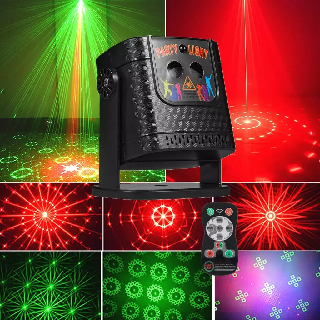 Luzes de festa, luzes de discoteca DJ, luzes estroboscópicas a laser, projetores alimentados por USB, decorações portáteis de acampamento para festas familiares