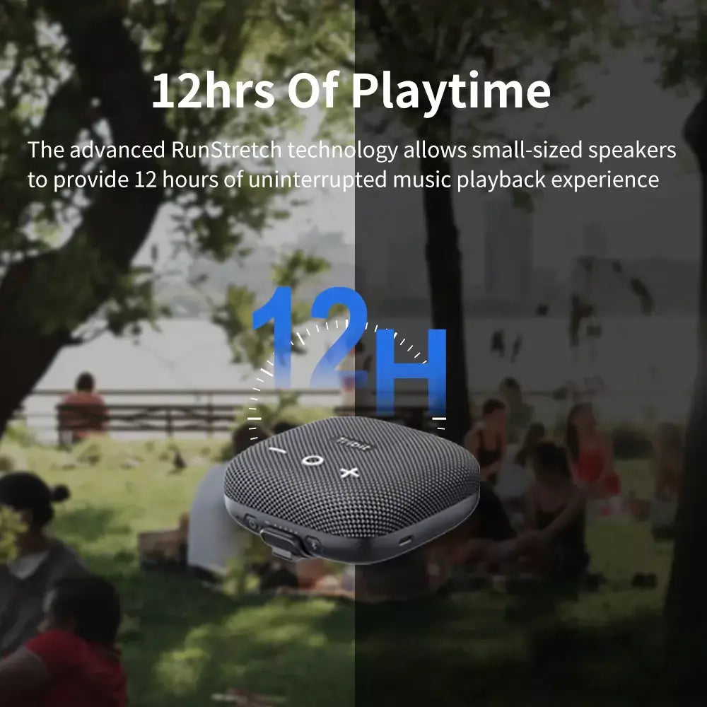 Tribit StormBox Micro 2 Alto-falante Bluetooth portátil, som alto baixo profundo, IP67 à prova d'água, alto-falante pequeno acampamento, alça embutida, 90dB