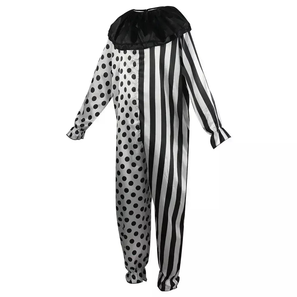 Traje de palhaço secreto para homens halloween horror sangrento macacão role play fantasia vestido adulto roupas desempenho para criança