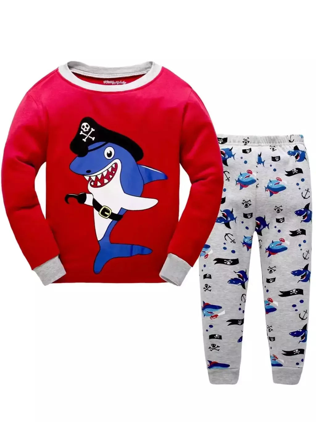Desenhos animados unicórnio impressão algodão pijama conjuntos para meninas, gola casual, rosa, 2pcs
