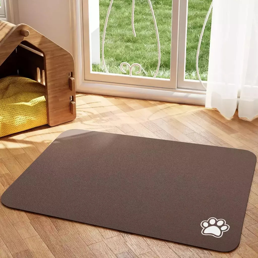 Tapete absorvente para alimentação de animais de estimação, tapete absorvente para cães e gatos, para comida e água, fácil de limpar, secagem rápida, para bebedores bagunçados