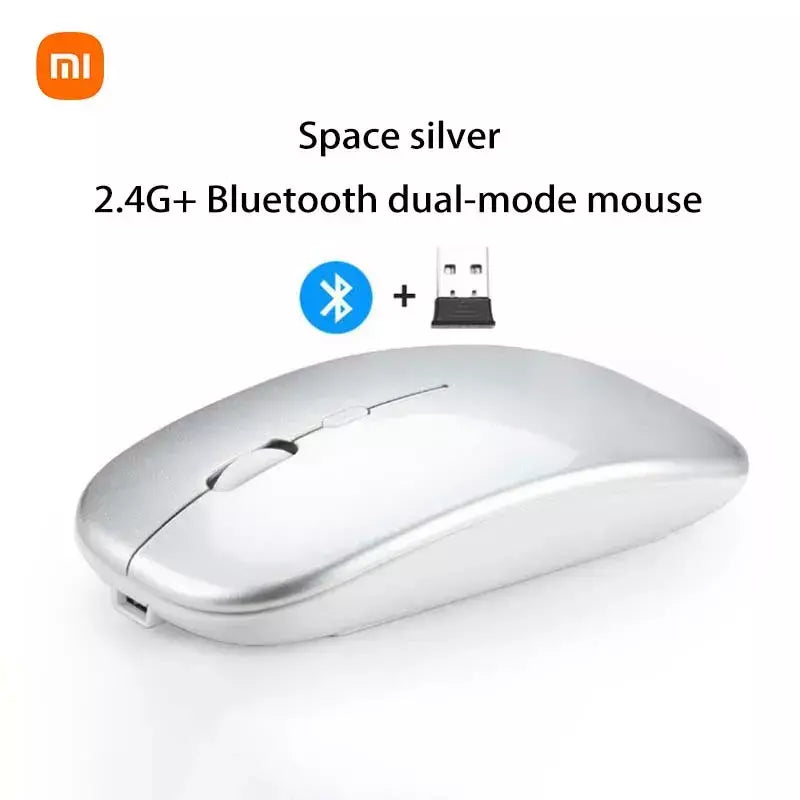 Xiaomi 2.4ghz bluetooth mouse sem fio usb recarregável silêncio ergonomia modelo duplo mini portátil dpi teclados legíveis