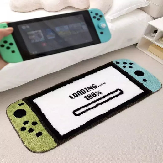 Criativo reunindo Switch Game Carpet, Tapete antiderrapante para o jogador do jogo do banheiro, Tapete adornado, Decoração da casa
