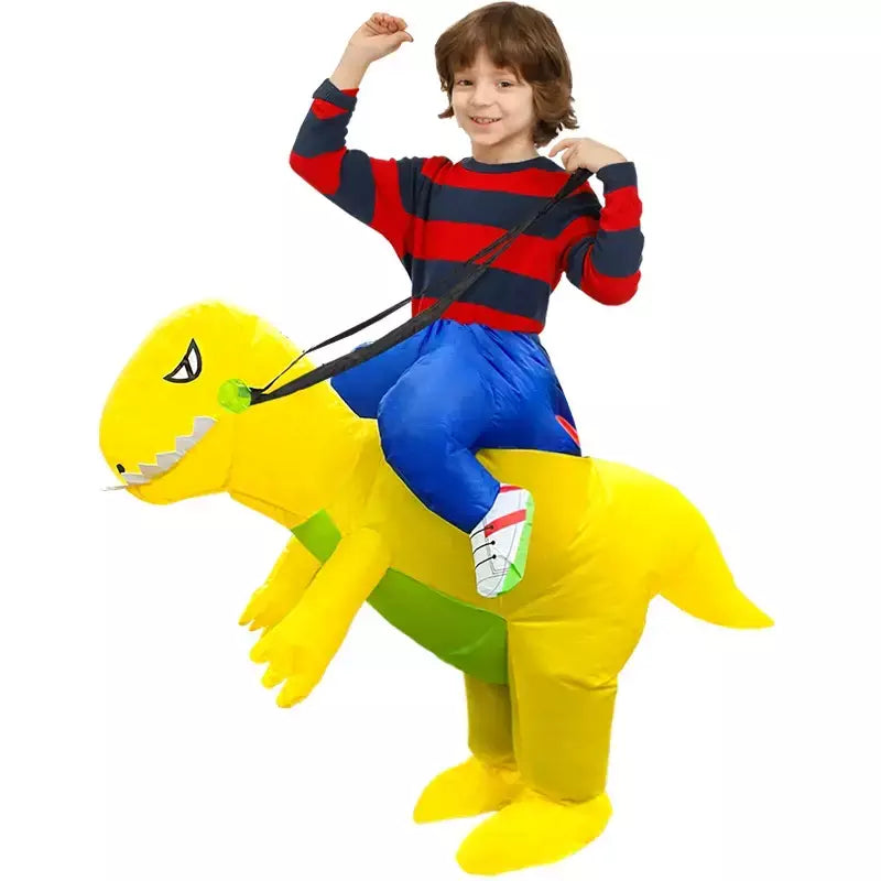 Crianças criança dinossauro inflável traje anime purim halloween festa de natal cosplay trajes vestido ternos para meninos meninas