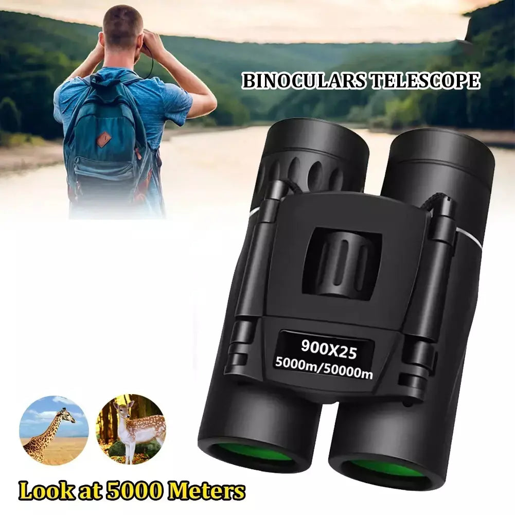 Binóculos portáteis de longa distância, alta definição, 900x25, para esportes ao ar livre, caça, acampamento, viagem, presente, sem comentários ainda