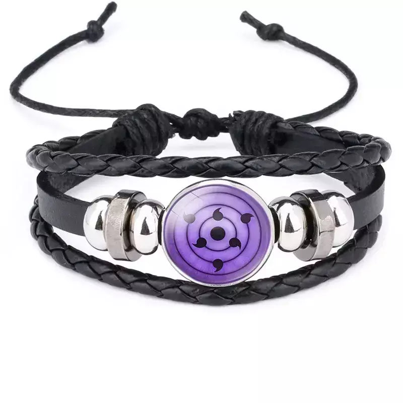 Naruto acessórios naruto pulseira de metal sharingan cosplay anime figura uzumaki kakashi nuvem vermelha prop legal brinquedo do miúdo kawaii presente