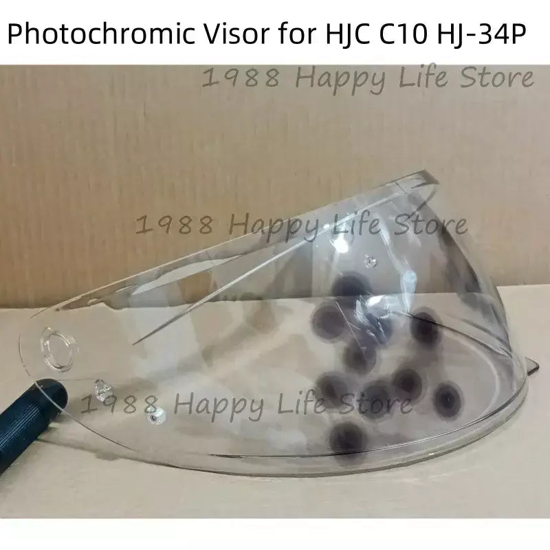 Para hjc c10 HJ-34P hj 34p viseira fotocromática acessórios da motocicleta capacete lente visor de vidro escudo tela do pára-brisa mica