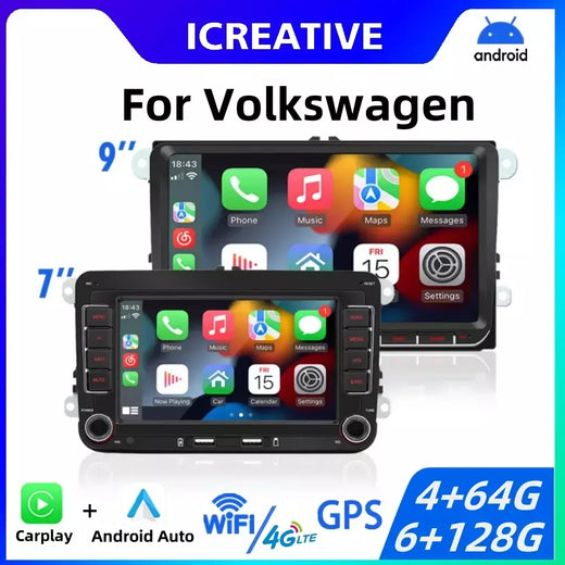 2din rádio do carro android para volkswagen golf 5 6 polo passat b6 b7 cc skoda jetta universal multimídia carplay wifi navegação gps