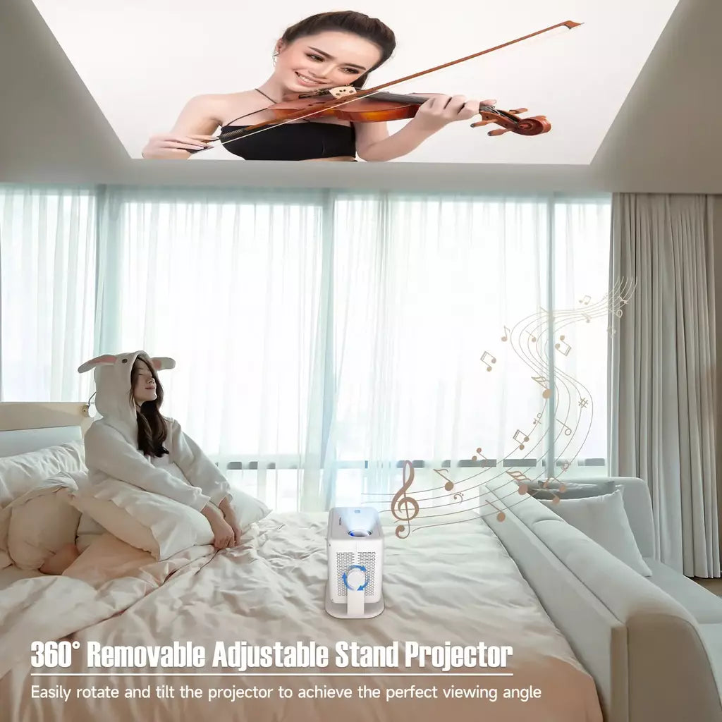 Magcubic L018 4K 650ANSI Projetor Portátil Nativo 1080P Foco Automático Correção Keystone Android 11 BT5.2 WIFI6 360 ° Cinema em casa