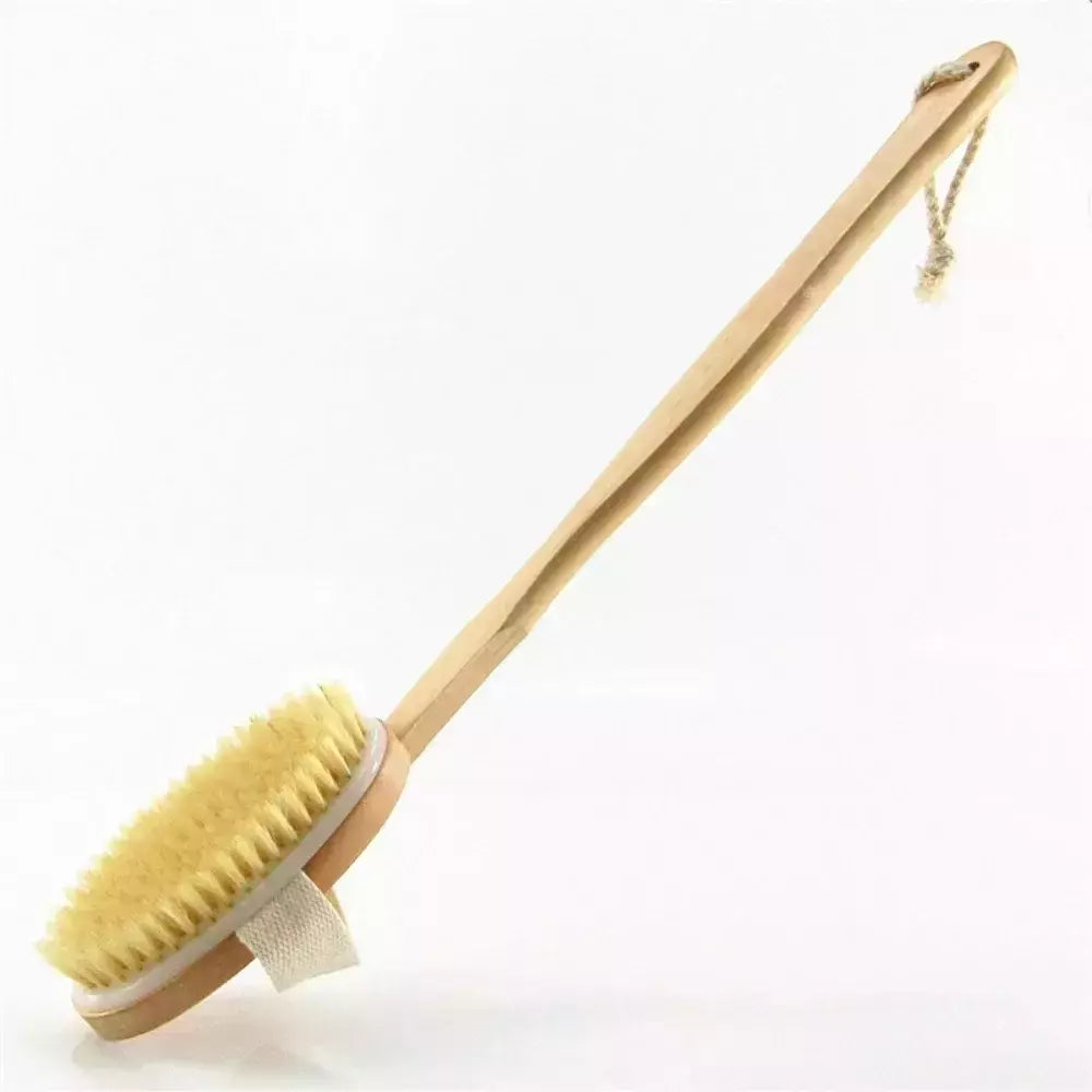 Escova Corporal De Chuveiro De Cabo Longo Destacável De Madeira, Massagem De Banho, Esfoliante De Corpo Traseiro, Lavagem Do Banheiro, Ferramentas De Banho, 1Pc