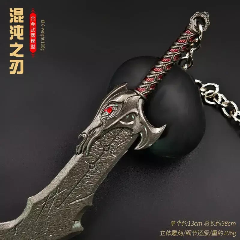 13 cm god of wars 5 jogo periféricos lâminas do caos metal artesanato arma modelo colecionável ornamentos criativo presentes de aniversário brinquedo