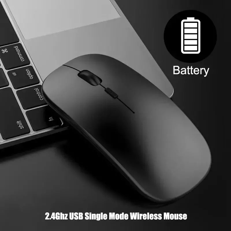 Mouse para jogos sem fio com modo único, Mouse de bateria com receptor USB, DPI ajustável, apto para PC, laptop, notebook, casa e escritório, 2.4GHz