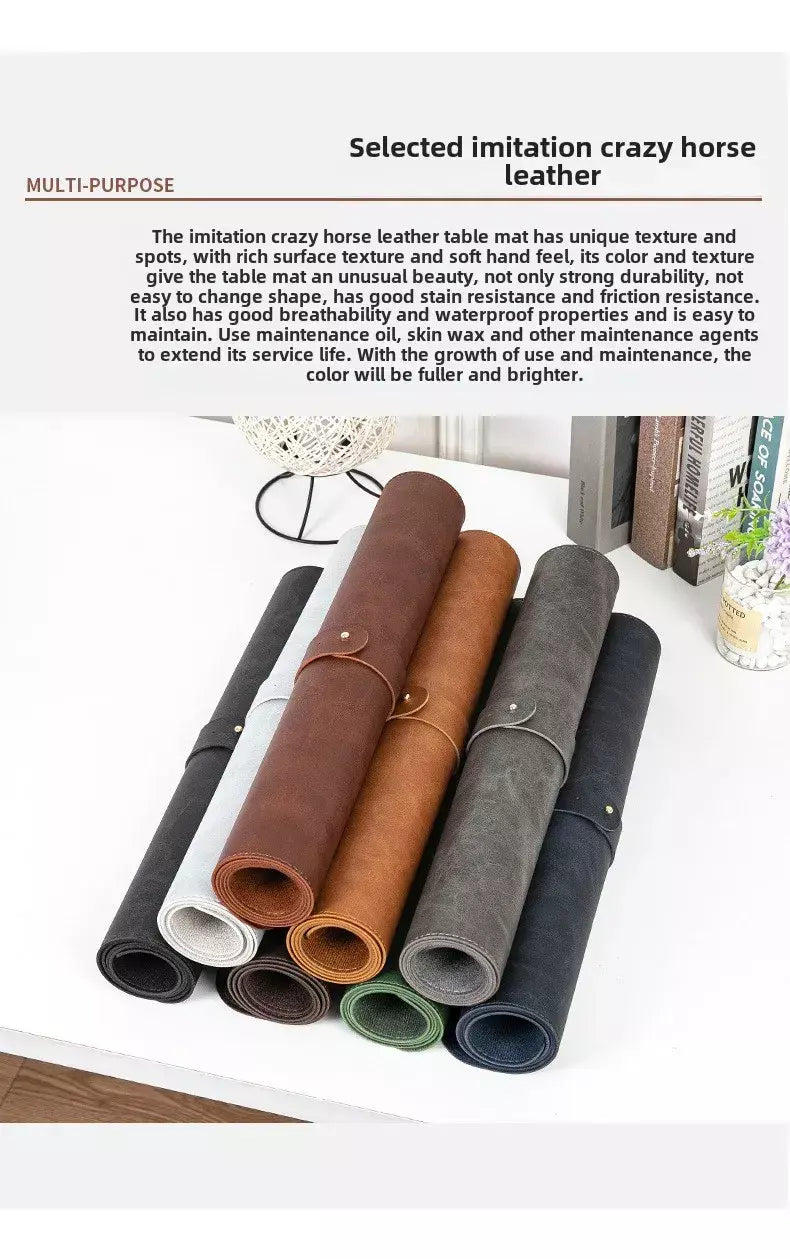 Tapete de mesa à prova d'água pu mouse pad capa protetora grande mousepad computador laptop antiderrapante fácil de limpar tapetes de teclado