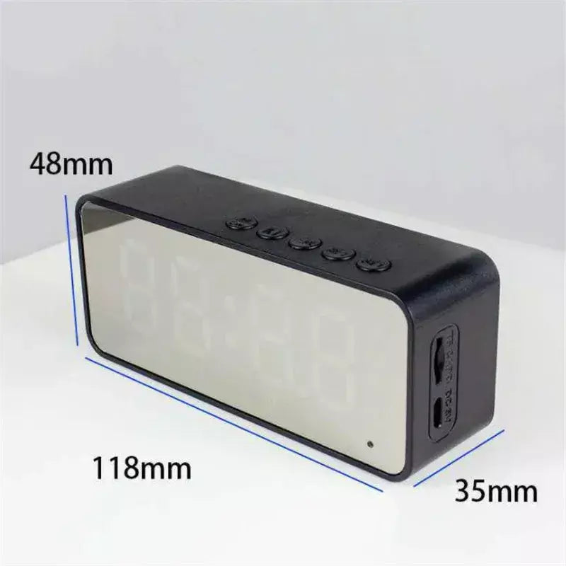 Altifalante Sem Fio Bluetooth Pequeno Mini Despertador Canhão Portátil Mini Voz Transmita o Cartão Insert Veicular Sistema De Áudio W