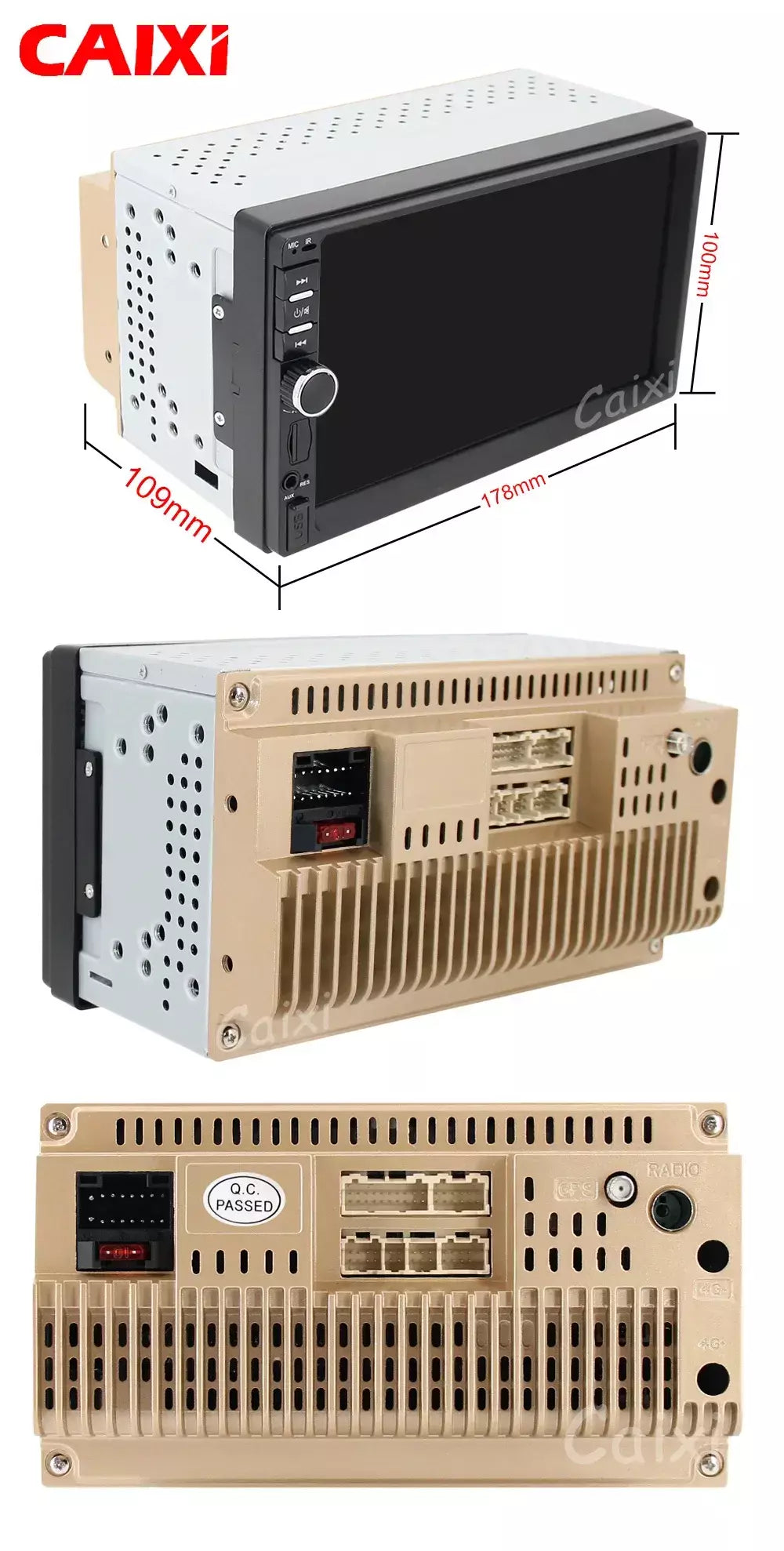 Caixi rádio universal 2din android 14 carro multimídia carplay autoradio gps para toyota nissan jeep hyundai kia chevrolet vw fiat