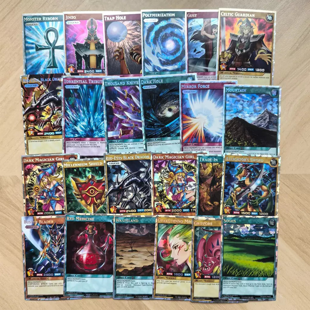 Rush duelo diy 72 peças novos cartões yu gi oh clássico duelo monstro coleção olhos vermelhos e azuis yugioh cartões holográficos brilhantes em inglês