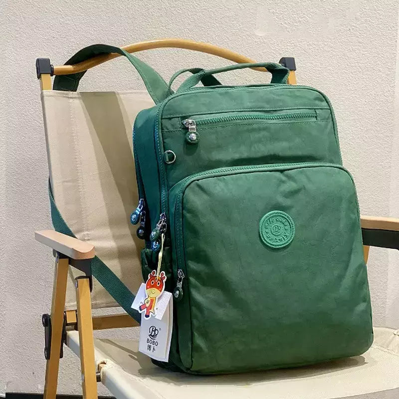 Mochila impermeável de nylon para homens e mulheres, mochila leve para laptop,