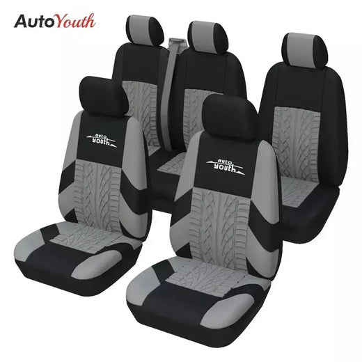 Capas universais para assentos, capas de alta qualidade para interior do carro, adequadas para duas fileiras de assentos (assentos dianteiros duplos e 2 + 1 assentos)