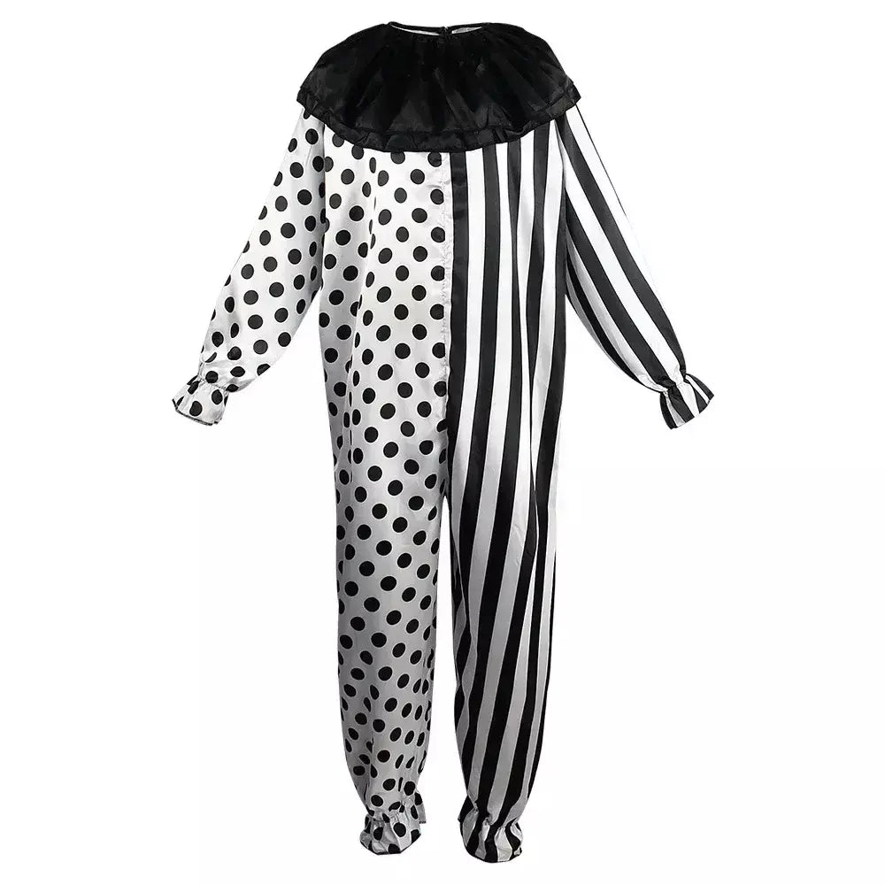 Traje de palhaço secreto para homens halloween horror sangrento macacão role play fantasia vestido adulto roupas desempenho para criança