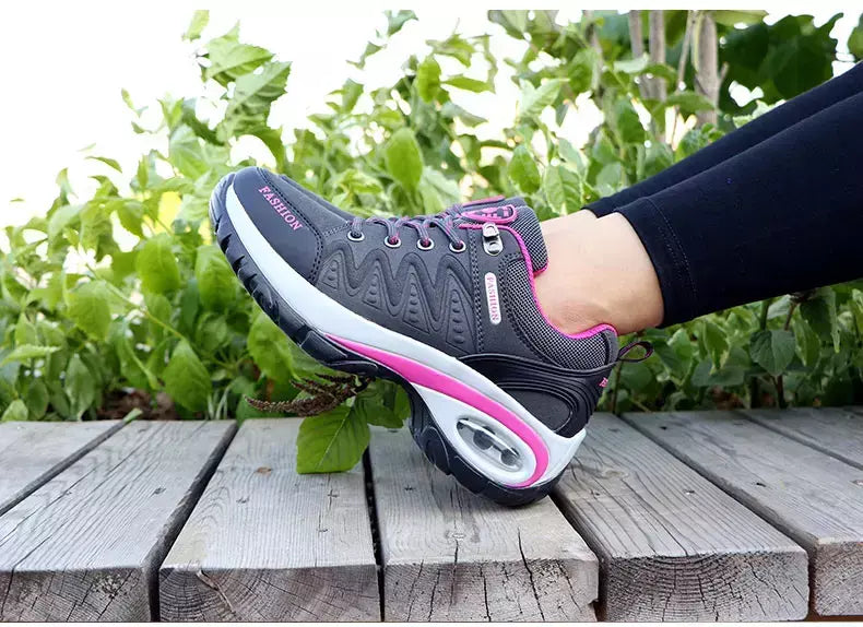 Mulheres sapatos esportivos plataforma tênis moda caminhadas ao ar livre antiderrapante sapatos casuais baixo superior tênis de corrida calçados femininos