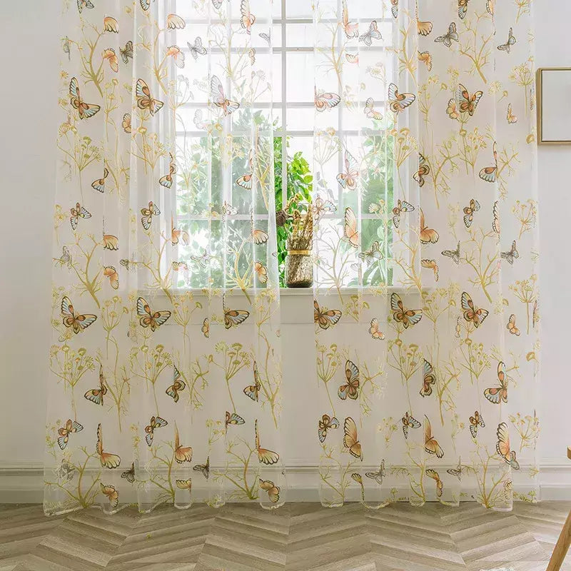Tule Floral em Cortinas Puras, Tratamento Janela, Painel Persianas, Sala de estar, Quarto, Cozinha, Sombra, Roxo, Peônia
