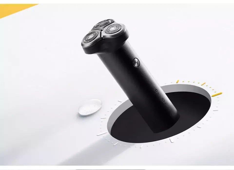 Xiaomi-Mijia S300 barbeador elétrico, lâmina de barbear masculina, aparador de barba masculino, recarregável, IPX7, impermeável, lâmina tripla