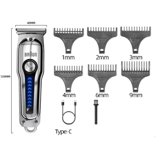Fang elétrico cabeleireiro cabeça empurrador para homens, aparador de precisão do cabelo, aparador de barbear, original, Fang Braun, 9013