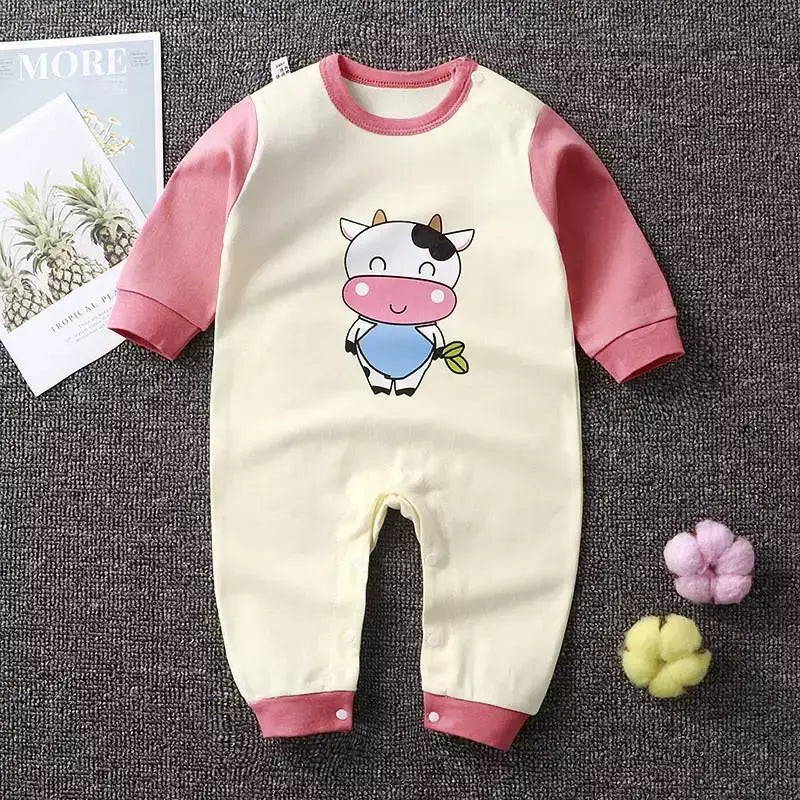0-2 idade roupas de bebê dos desenhos animados manga longa roupas de escalada primavera outono recém-nascido roupa interior macacão infantil bodysuits pijamas