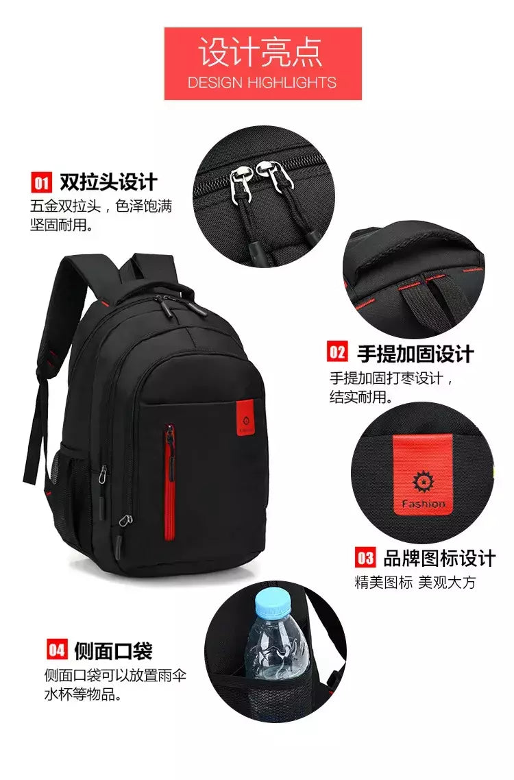 Mochila Oxford Business impermeável para homens e mulheres, bolsa para computador, mochila de viagem casual, mochila escolar luminosa, nova
