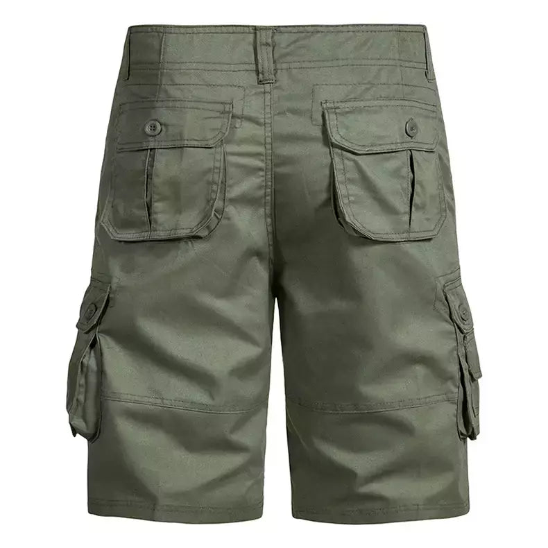 Shorts de praia largas para homens, macacão de bolso múltiplo, calça níquel confortável de algodão para o verão, esportes casuais ao ar livre