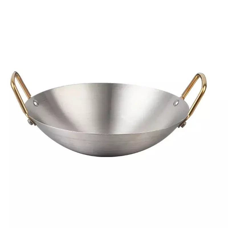 Panela Seca De Aço Inoxidável Espessada, Panela Antiaderente Doméstica, Fornalha De Álcool De Orelha Dourada, Hotpot Pequeno