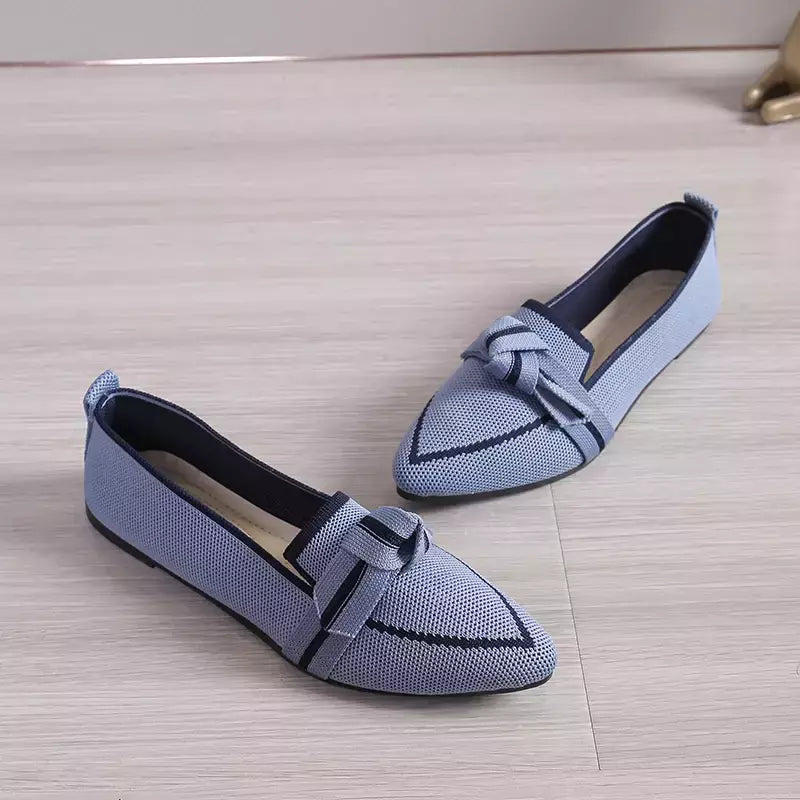 Sapato feminino de salto baixo, sapatilha de balé, dedo apontado, descalço, casual, marca de luxo, mulher, novo em borboleta