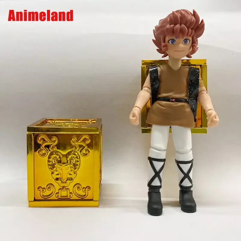ST/ShineTime Saint Seiya Myth Cloth EX Áries Mu KiKi Cavaleiro Dourado Cavaleiros do Zodíaco PVC Açao Figura Modelo Em Estoque