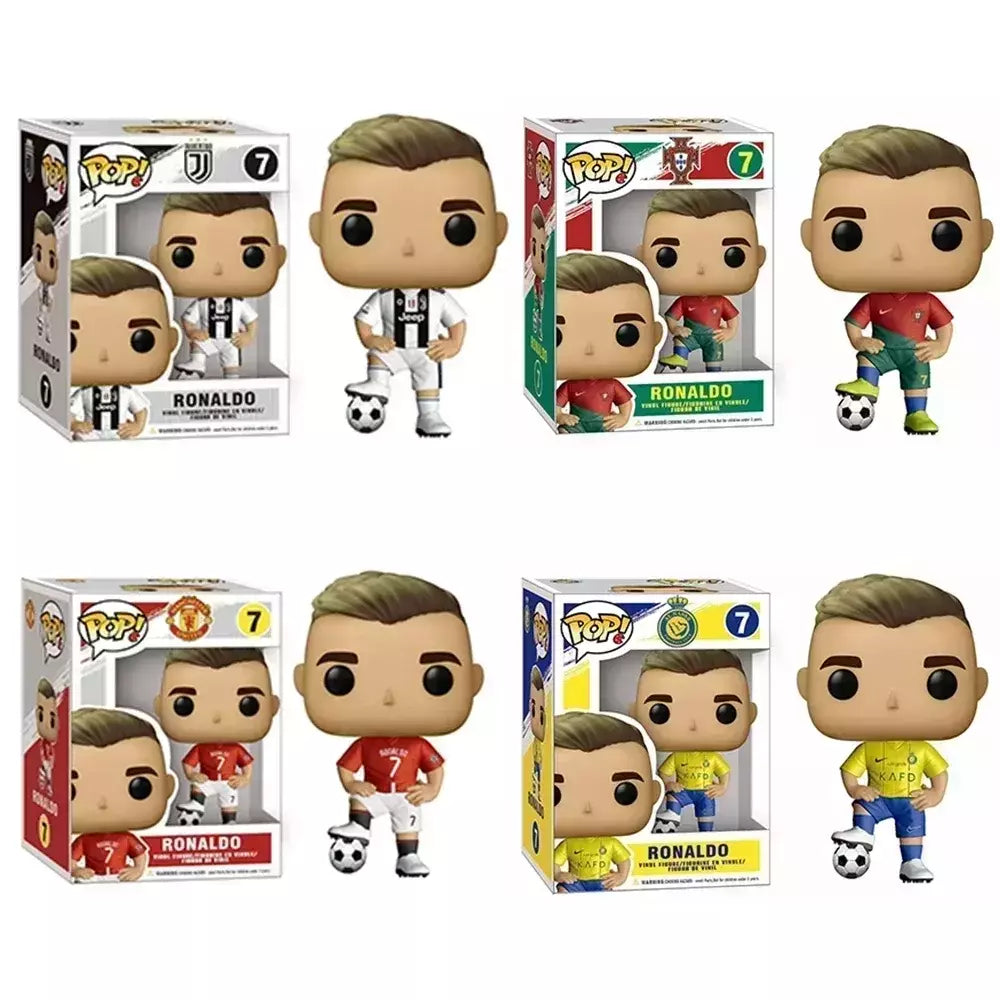 Ronaldo-Action Figure for Kids, Funko Pop, Portugal, Real Madrid, Juventus, Rivor, Manchester United, United, Vinil, Fã, Presentes de sonho, #7