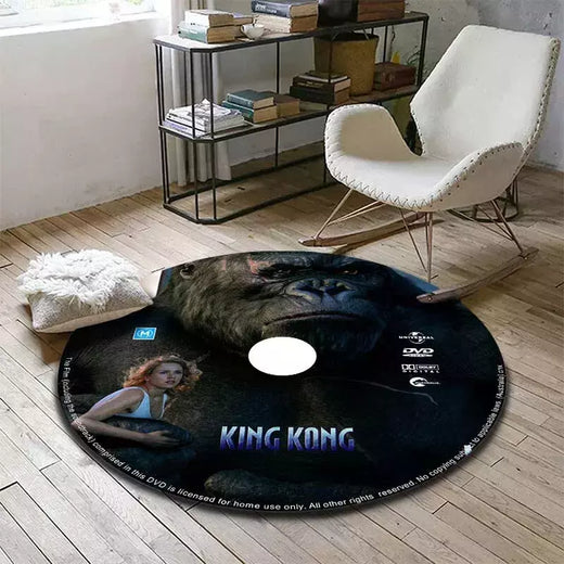 Rodada Anti-Slip Gamer Mat, Tapete preto CD CD, Tapete do banheiro, Decoração de casa, Tapete de cozinha, Sala, Presente para Menino