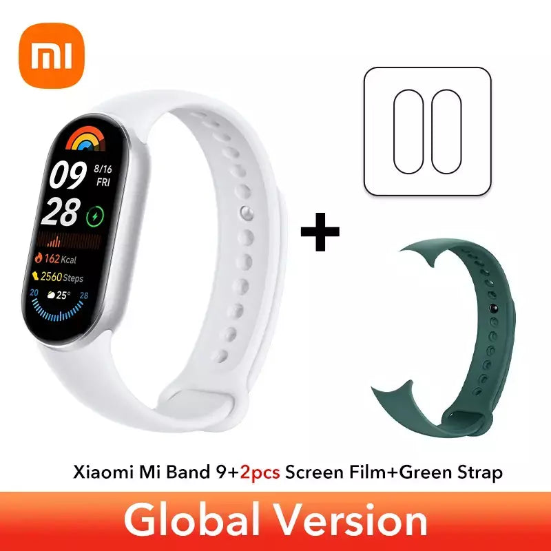Versão global xiaomi banda inteligente 9 1.62 display amoled spo2 monitoramento 21 dias de vida útil da bateria mais de 150 modos esportivos smartband