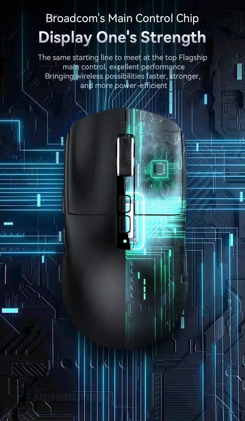 Mouse Bluetooth Attack Shark X6 PAW3395, conexão tri-mode 2.4, base de carregamento magnética RGB Touch, mouse macro para jogos