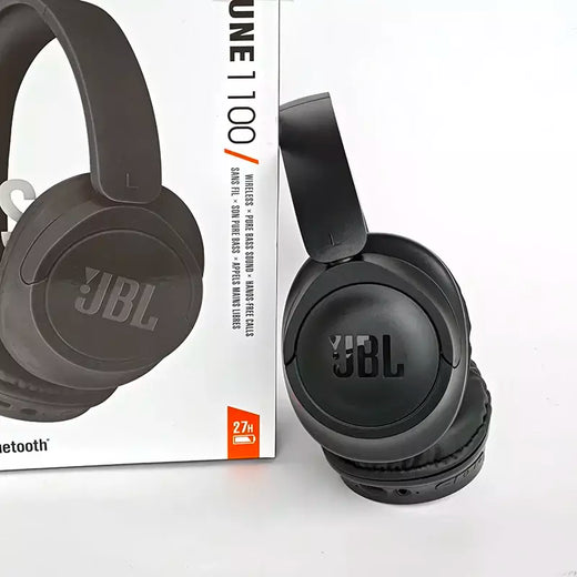Novo jbl tune 1100 fones de ouvido sem fio bluetooth sobre a orelha alta fidelidade estéreo dobrável leve com carregamento rápido