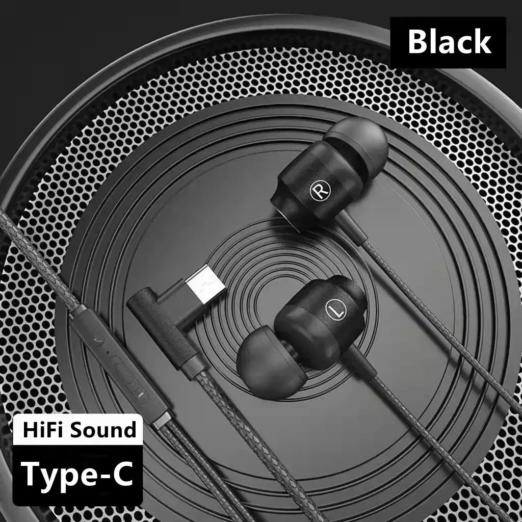 Novo jogo magnético com fio fone de ouvido l jack heif baixo estéreo música fone de ouvido 3.5mm aux tipo-c fone de ouvido para telefones celulares e computador