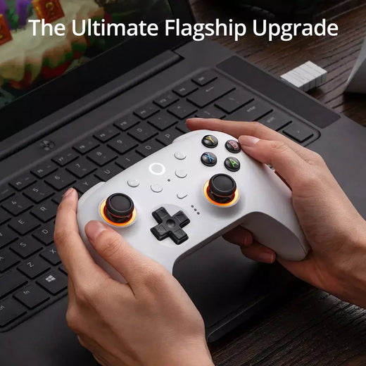 Controlador de jogos sem fio 8BitDo Ultimate 2 para PC e Android com joysticks TMR, gatilhos comutáveis, controle de movimento, 8 velocidades