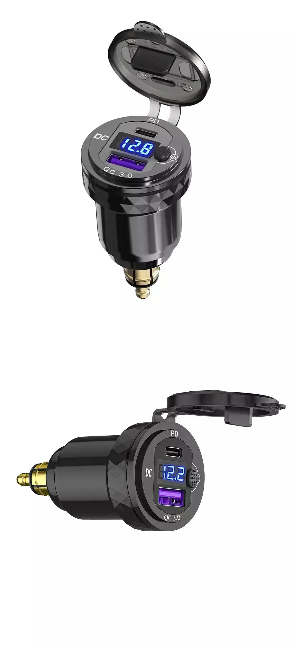 30w qc3.0 usb tipo c pd carregador rápido adaptador de alimentação hella din tomada para bmw r1250 1300gs para ducati para triumph motocicleta