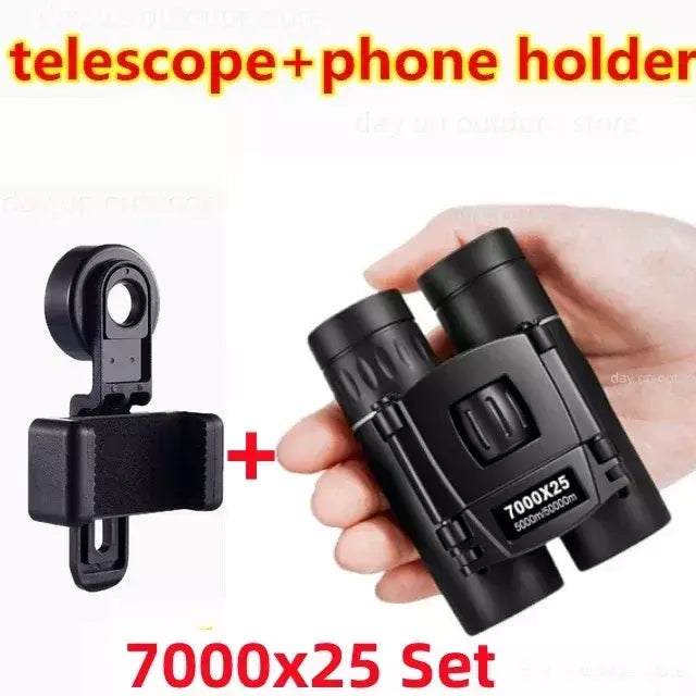 9000x25 hd zoom portátil poderoso binóculos de longo alcance bak4 telescópio jumelles dobrável bak4 binóculos para caça acampamento