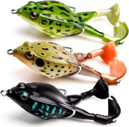 Topwater sapo isca baixo truta iscas de pesca kit conjunto realista prop sapo macio swimbait flutuante com ganchos malhas
