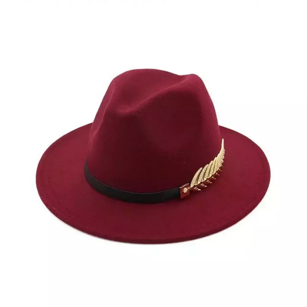 Grande feltro Trilby Fedora para mulheres, chapéu de aba larga para senhoras, boné jazz, gangster vintage